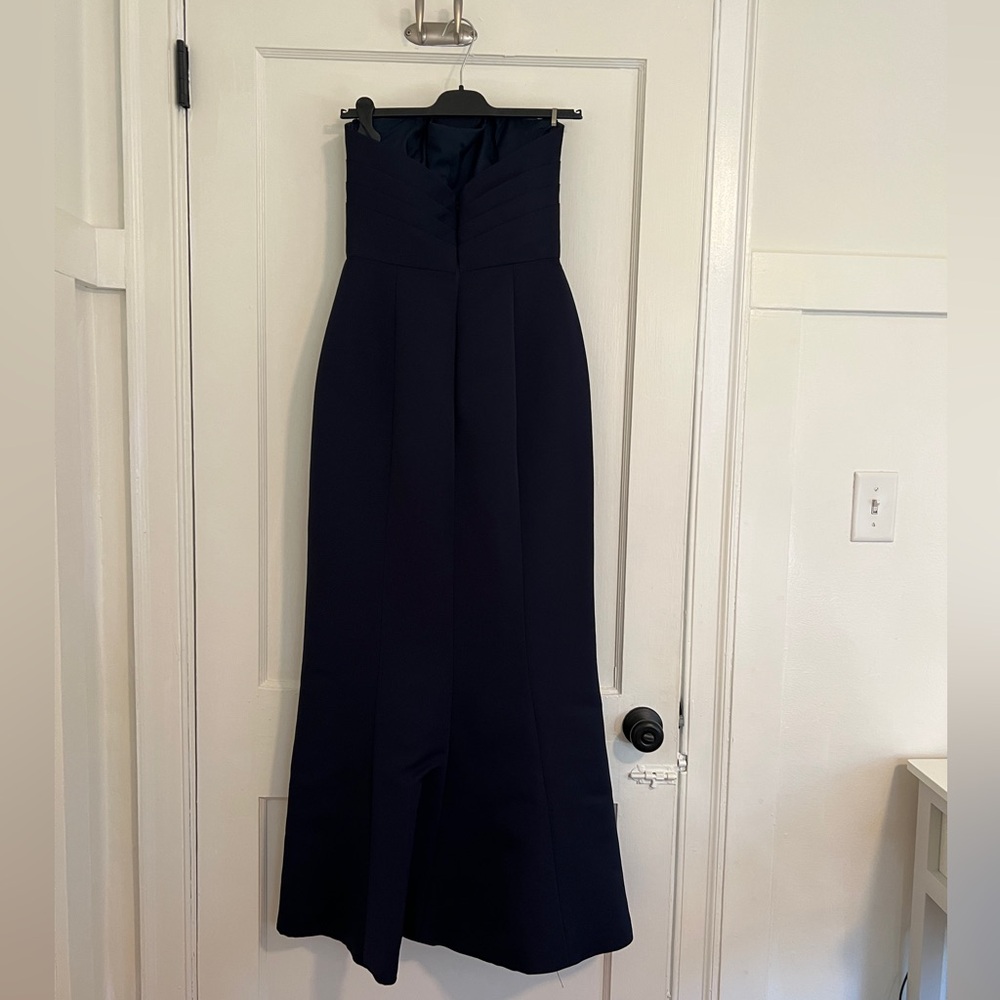 Amsale Sonia Dress in Navy Blue - Picture 3 of 8